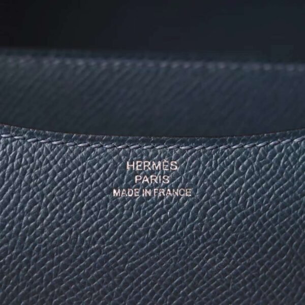 Hermes Constance 19CM Epsom S4 Deep Blue Enamel Buckle Blue Hardware
