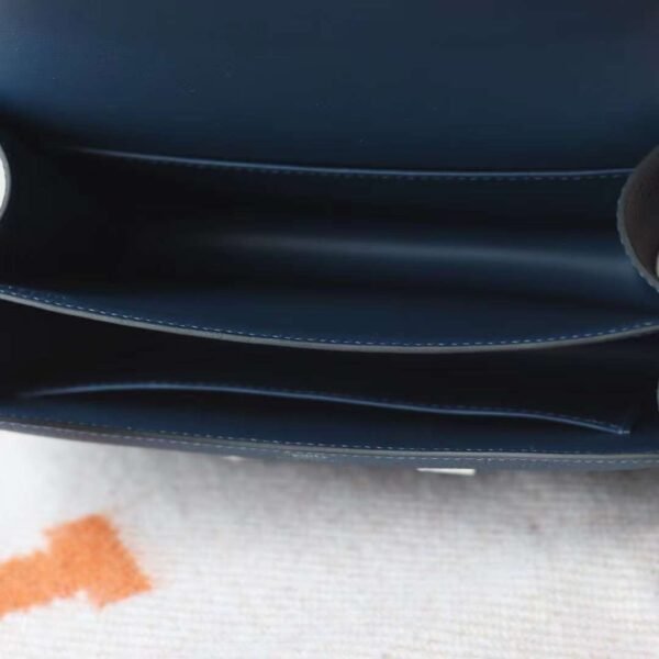 Hermes Constance 19CM Epsom S4 Deep Blue Enamel Buckle Blue Hardware