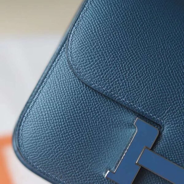 Hermes Constance 19CM Epsom S4 Deep Blue Enamel Buckle Blue Hardware