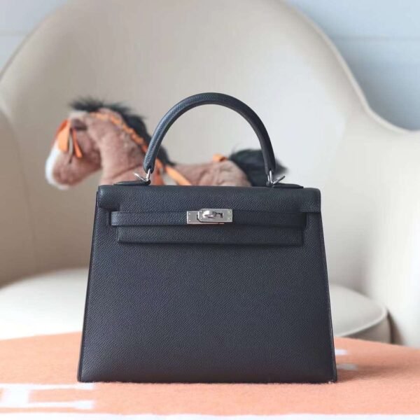 Hermes Kelly 25CM CK89 Black