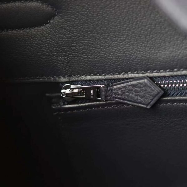 HERMES Birkin 35CM Stamp W Togo Blue Nuit Silver Hardware