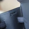 HERMES Birkin 35CM Stamp W Togo Blue Nuit Silver Hardware