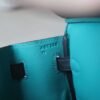 HERMES Birkin 25CM Swift Noir/Blue Paon Stamp A Silver Hardware