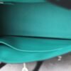 HERMES Birkin 25CM Swift Noir/Blue Paon Stamp A Silver Hardware
