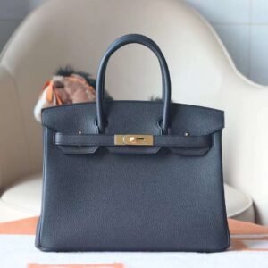 HERMES Birkin 30CM Togo Noir Brand new Gold Hardware