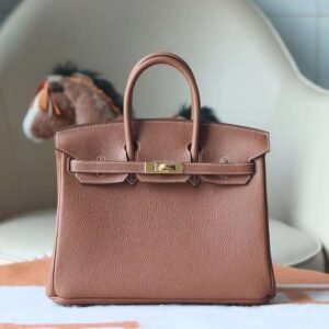 HERMES Brand new Birkin 25CM 37 Gold Togo Leather GHW Hardware
