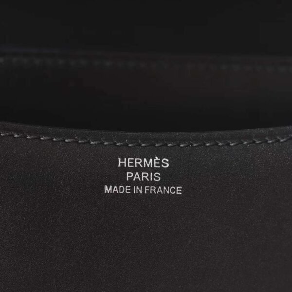 HERMES Constance 1-18 19CM Box Leatr CK89 Noir Silver Hardware