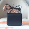 HERMES Constance 1-18 19CM Box Leatr CK89 Noir Silver Hardware