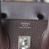 HERMES Birkin 25CM Togo Rouge Sellier Stamp W Silver Hardware