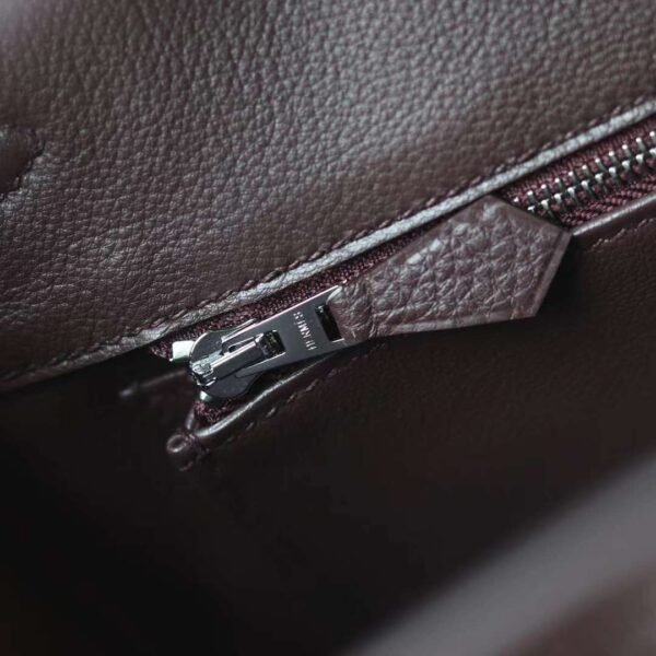 HERMES Birkin 25CM Togo Rouge Sellier Stamp W Silver Hardware