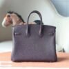 HERMES Birkin 25CM Togo Rouge Sellier Stamp W Silver Hardware
