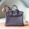 HERMES Birkin 25CM Togo Rouge Sellier Stamp W Silver Hardware