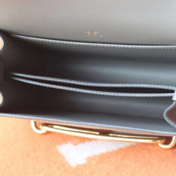 HERMES Roulis 19CM Evercolor Gris Meyer Light GHW Hardware