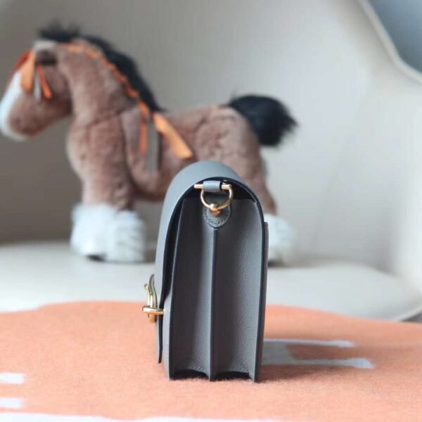 HERMES Roulis 19CM Evercolor Gris Meyer Light GHW Hardware