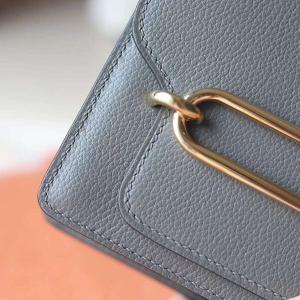 HERMES Roulis 19CM Evercolor Gris Meyer Light GHW Hardware