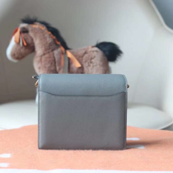 HERMES Roulis 19CM Evercolor Gris Meyer Light GHW Hardware