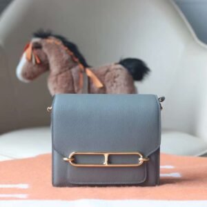 HERMES Roulis 19CM Evercolor Gris Meyer Light GHW Hardware