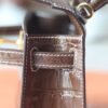 HERMES Mini Kelly ll Ficelli Stamp W Shiny Crocodile GHW