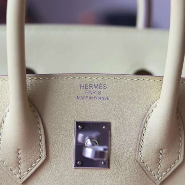 HERMES Birkin 25CM Swift Jaine Poessin Stamp W PHW