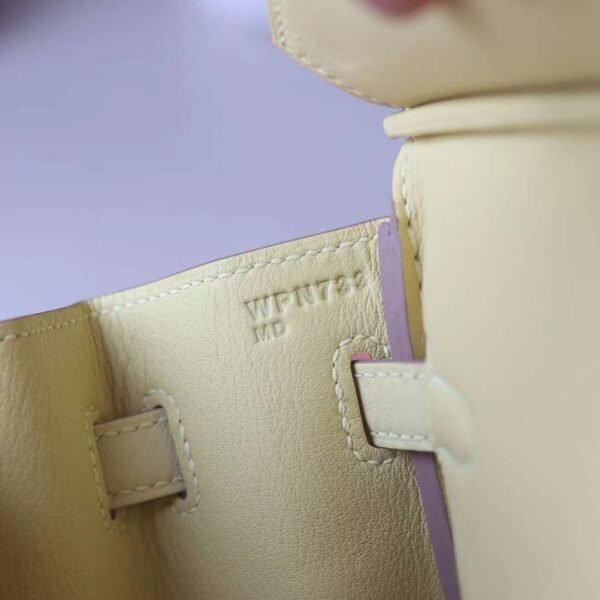 HERMES Birkin 25CM Swift Jaine Poessin Stamp W PHW
