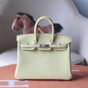 HERMES Birkin 25CM Swift Jaine Poessin Stamp W PHW