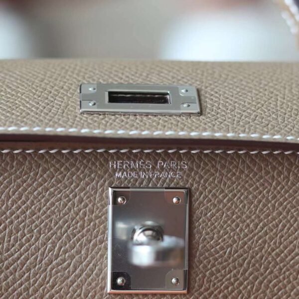 HERMES Mini Kelly ll Epsom Brand new 18 Etoupe Silver Hardware