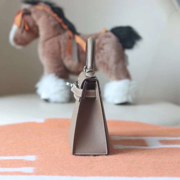 HERMES Mini Kelly ll Epsom Brand new 18 Etoupe Silver Hardware