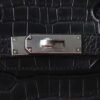 HERMES Birkin 30CM CK89 Noir Matter Crocodile Stamp U Silver Hardware