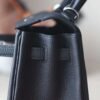 HERMES Kelly 25CM Togo Leather CK89 Noir Silver Hardware