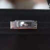 HERMES Mini Kelly Box Leather 89 Noir Silver Hardware