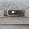 HERMES Kelly 35CM HandBag Togo 80 Pearl Grey Silver Hardware