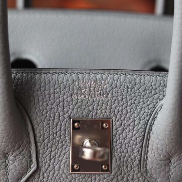 HERMES Birkin 25CM Togo Blue Lin/Berge de weimer Stamp W PHW