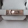 HERMES Birkin 25CM Togo Blue Lin/Berge de weimer Stamp W PHW