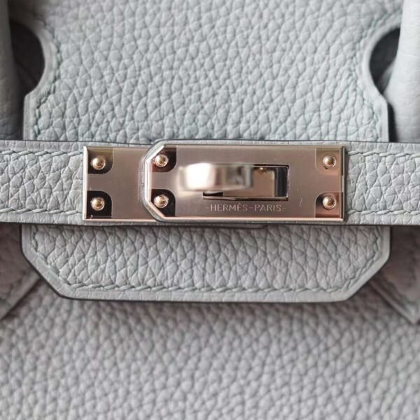 HERMES Birkin 25CM Togo Blue Lin/Berge de weimer Stamp W PHW