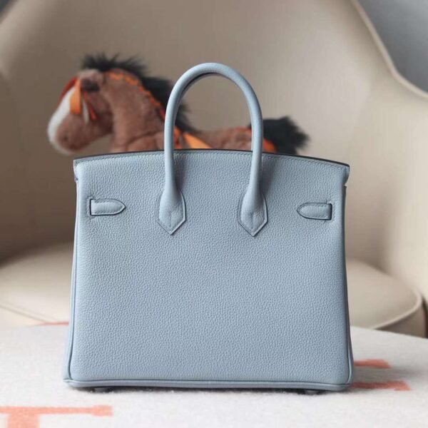 HERMES Birkin 25CM Togo Blue Lin/Berge de weimer Stamp W PHW