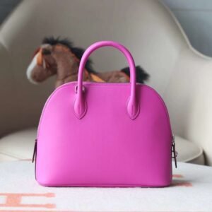 HERMES Bolide 25CM Bag Swift Leather 9i Magnolia Silver Hardware