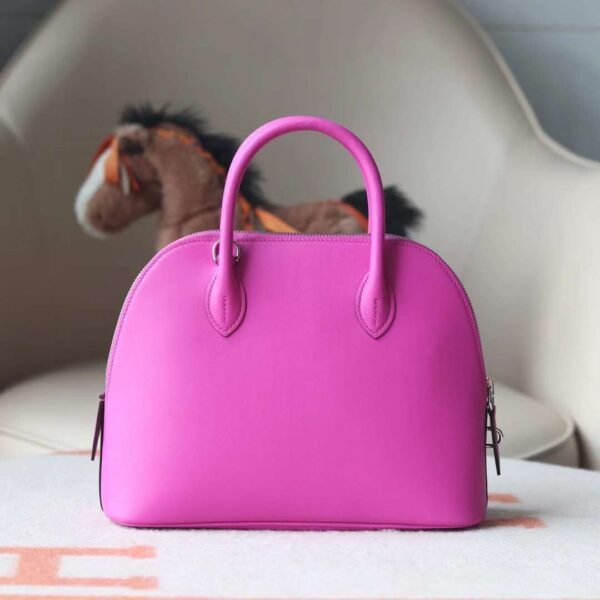 HERMES Bolide 25CM Bag Swift Leather 9i Magnolia Silver Hardware