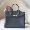 HERMES Birkin 30CM Bag Togo 89 Noir/9i Magnolia Stamp W GHW