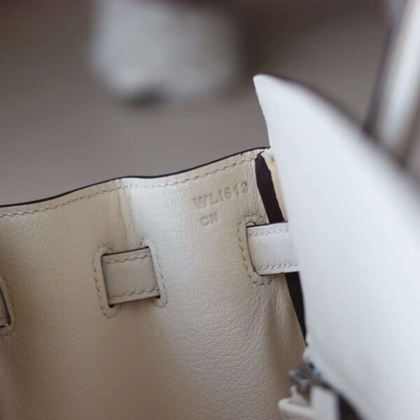 HERMES Birkin Shadow 25CM Swift Leather I2 Nata Stamp W
