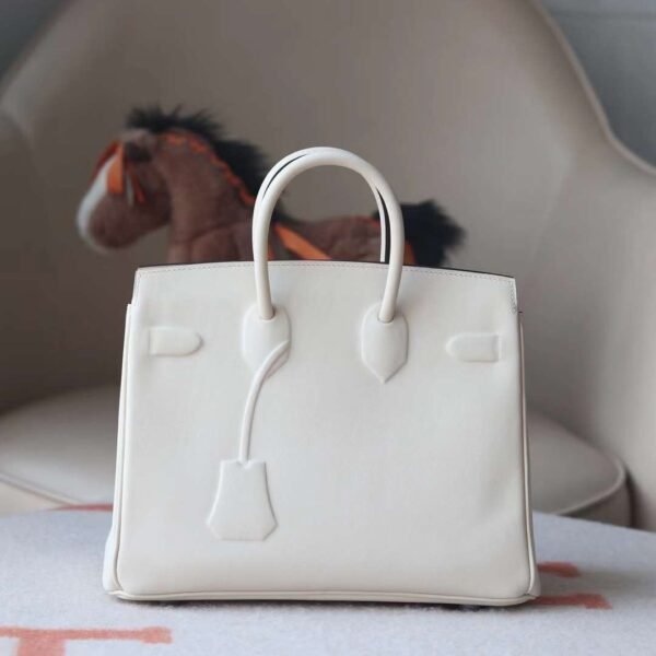 HERMES Birkin Shadow 25CM Swift Leather I2 Nata Stamp W