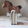 HERMES Roulis 19CM Evercolor Leather 8L Beton Rose Gold Hardware