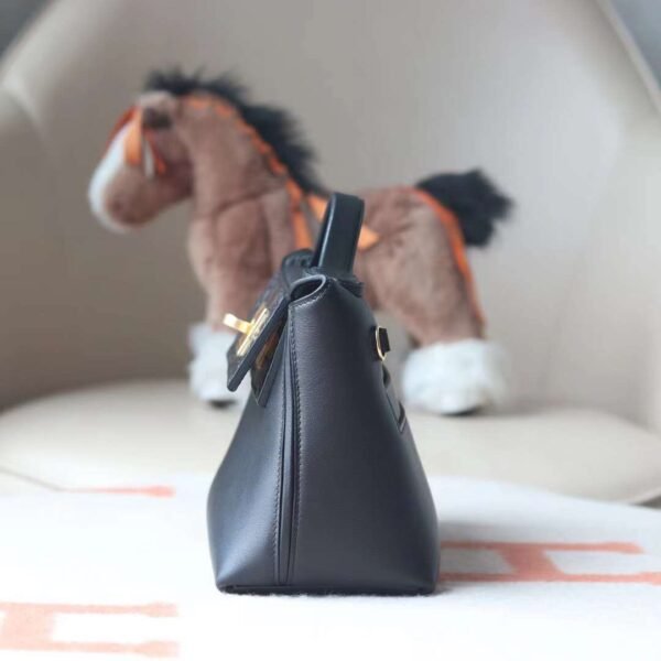 HERMES Kelly Mini24*24 Voluptot CK89 Noir/Matter Crocodile GHW