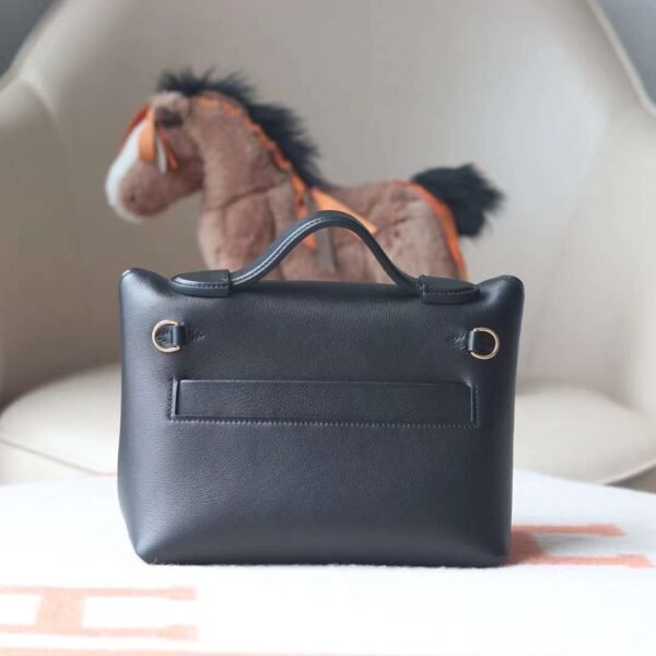 HERMES Kelly Mini24*24 Voluptot CK89 Noir/Matter Crocodile GHW