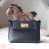 HERMES Kelly Mini24*24 Voluptot CK89 Noir/Matter Crocodile GHW