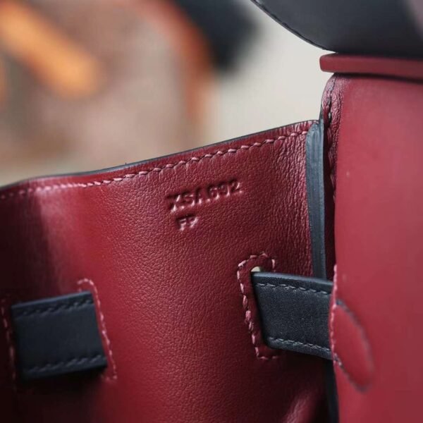 HERMES Birkin 35CM Swift Noir/Roguh H Stamp X Silver Hardware