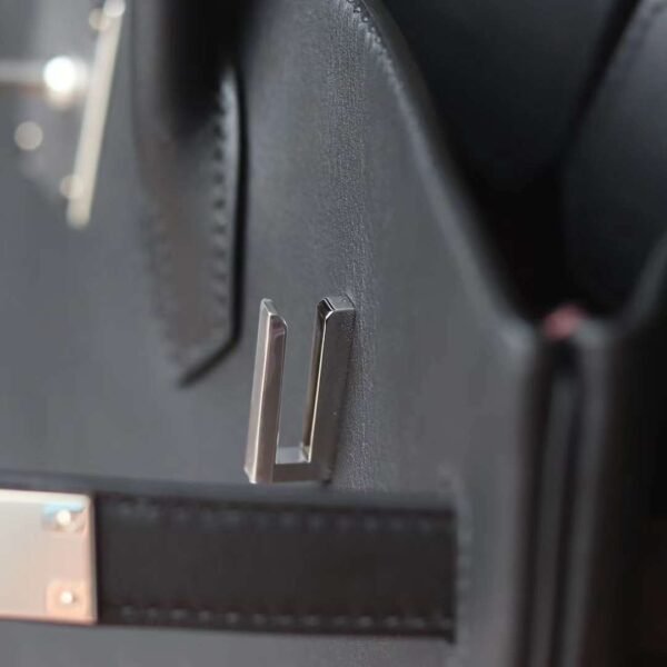 HERMES Birkin 35CM Swift Noir/Roguh H Stamp X Silver Hardware
