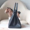 HERMES Birkin 35CM Swift Noir/Roguh H Stamp X Silver Hardware