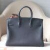 HERMES Birkin 35CM Swift Noir/Roguh H Stamp X Silver Hardware
