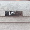 HERMES Kelly 25CM Bag Togo Leather 8L Beton Silver Hardware