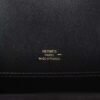 HERMES Roulis 19CM Lizard Leather Noir Stamp W GHW Hardware